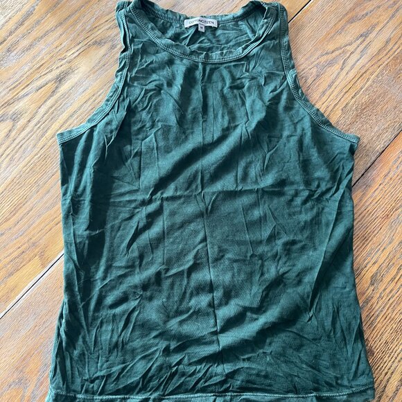 COTTON CITIZEN dk green standard tank/pima cotton/M(16.1/4 pit to pit) - Picture 1 of 6
